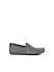 Geox U Snake Moc B Leder Herren Mokassins in Gray Farbe