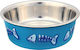 Trixie Edelstahl Schalen Futter & Wasser für Hund & Katze auf Basis von 2x 300ml 15cm in Blau Farbe