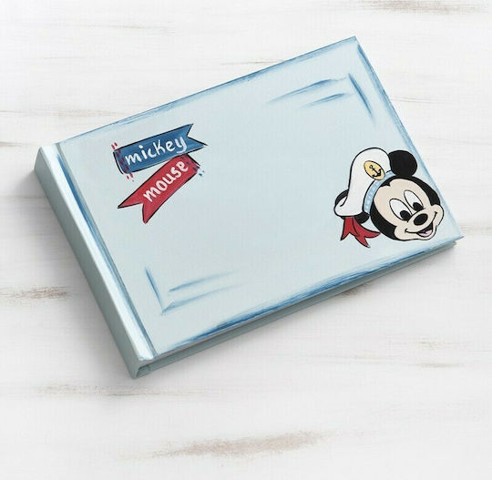 Παρίσης Χειροποίητο Βιβλίο Ευχών Mickey Ναυτικό Γαλάζιο από Χαρτόνι