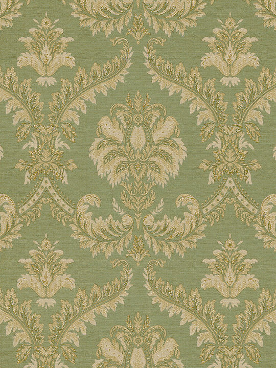 Wallpaper Damaschi Vinyl Khaki L1005xW53cm