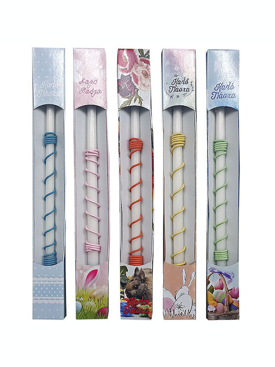 Easter Candle Round with Box 38pcs (Random Selection of Color/Design)
