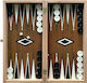 Campus Beech Backgammon Wooden with Checkers 38x38cm