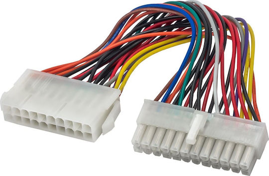 Akyga P1 20 Pin Αρσενικό Αντάπτορας Θηλυκό 24-Pin ATX - Cable 0.15m Πολύχρωμο AK-CA-66