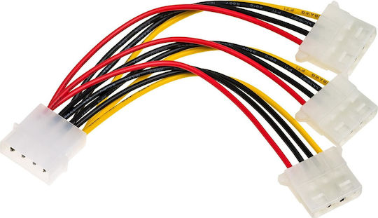 Akyga 4-Pin Molex - 4-Pin Molex Cable 0.15m Πολύχρωμο AK-CA-40