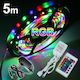 LED Strip Power Supply 220V RGB Length 5m Set with Remote Control and Power Supply