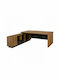 Corner Professional Office Supreme Wooden Natural 199x180x76cm