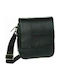 Leder Herren Tasche für Boten Schwarz