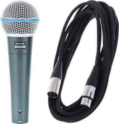 Shure Dynamic XLR Microphone Beta 58A Handheld for Voice Set In Gray Colour