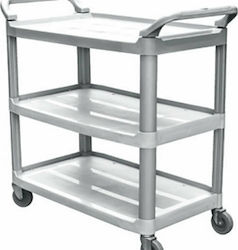 Dianomiki Commercial Kitchen Food Cart with 3 Levels H95xW85xD43cm
