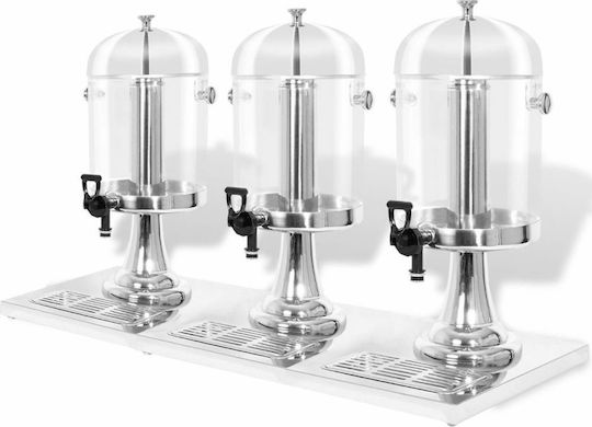 vidaXL Троен Диспенсър Cold 3x8лт Д86 x Ш35 x В57 см.
