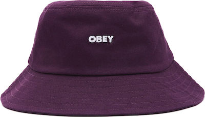Obey Υφασμάτινo Ανδρικό Καπέλο Στυλ Bucket Μπορντό