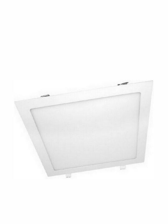 Aca Τετράγωνο Χωνευτό LED Panel Ισχύος 20W με Θερμό Λευκό Φως 22.5x22.5εκ.