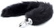 Zenn Deluxe Fluffy Fox Plug Πρωκτική Σφήνα Μαύρη 6.5cm