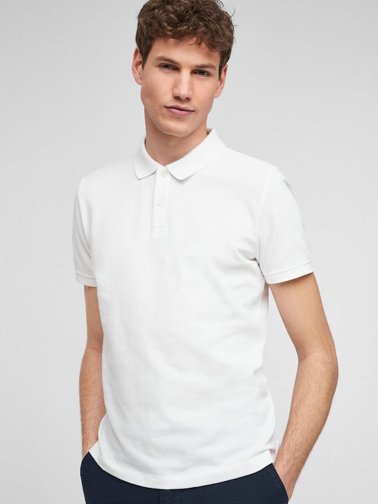 S.Oliver Ανδρικό T-shirt Polo Λευκό