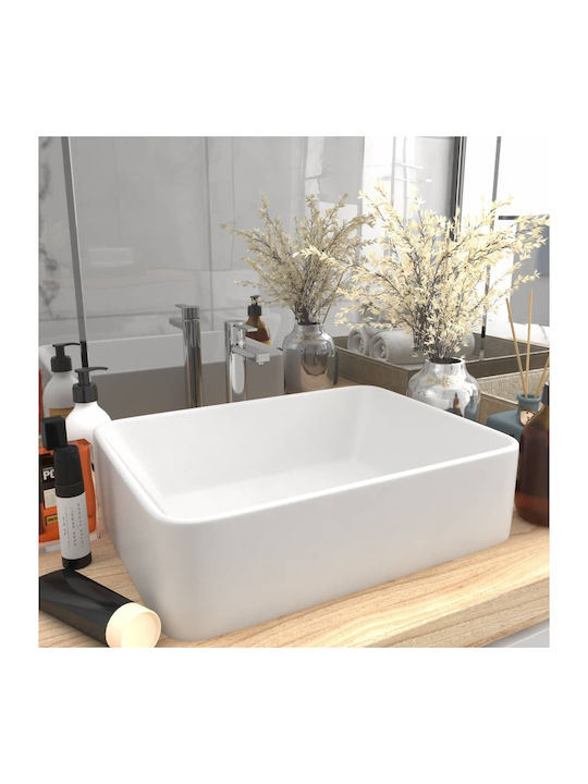 vidaXL Countertop Sink Ceramică 41x30cm White