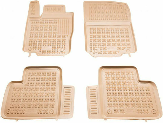 Rezaw Plast Set of Front and Rear Mats 4pcs Tray Type for Mercedes-Benz GL Class / GLE / ML 2011+ Beige