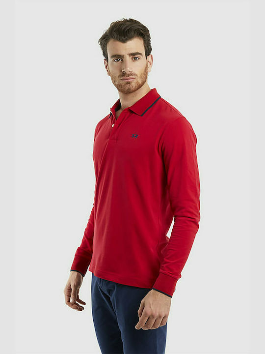 La Martina Polo Long Sleeve Blouse Red