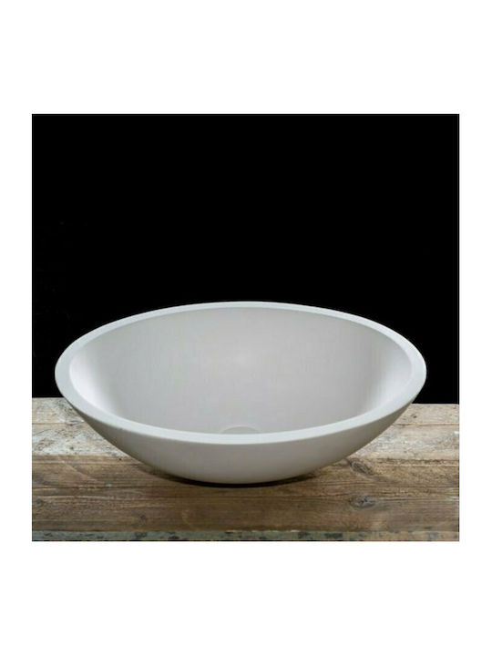 S15 Solid Surface Deasupra Blatului Chiuvetă din Material Sintetic 50x35x15cm Alb