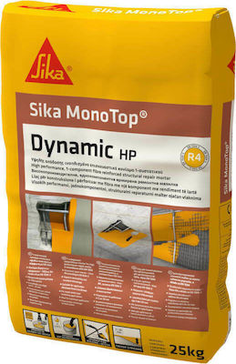 Sika MonoTop Dynamic HP Ινοπλισμένο Επισκευαστικό Κονίαμα Γκρι 25kg 25kg