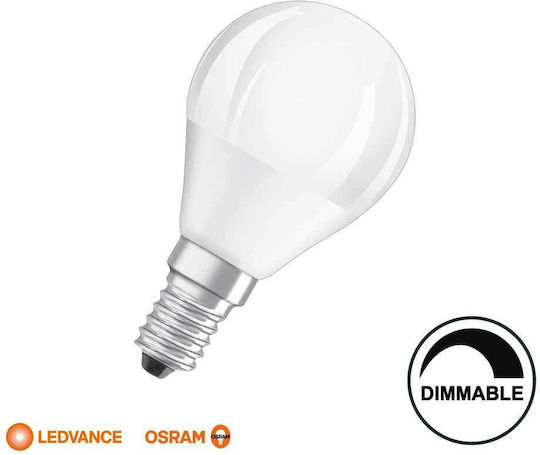 Osram LED Bulb 4.5W for Socket E14 and Shape G120 Warm White 470lm Dimmable