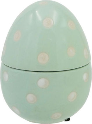 Marhome Easter Egg Ceramic Easter Egg Ceramic 14x11x11pcs in Green color 12-00-20233