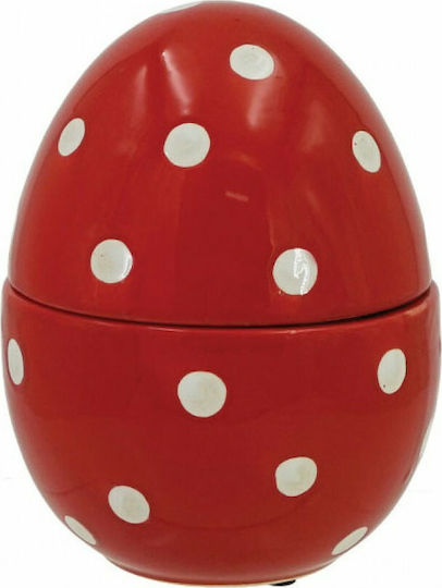 Marhome Oster Ei Keramik Rotes 17x13x13cm