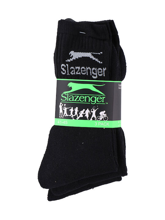 Slazenger Αθλητικές Κάλτσες Μαύρες 3 Ζεύγη