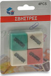 Eraser Set for Pencil and Pen (Μiscellaneous colours) 4pcs