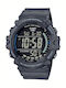 Casio Digital Men's Watch 51mm Battery with Rubber Strap Grey