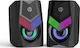 HP DHE-6000 2.0 Speakers with RGB 3W Black