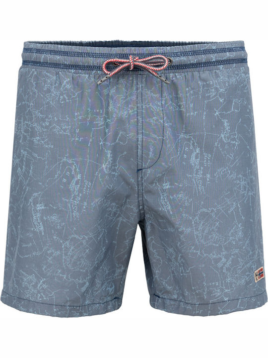 Napapijri Men's Swimwear Shorts Blue with Patterns