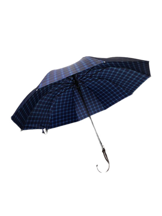 Tradesor Automatic Umbrella with Walking Stick Navy Blue