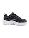 Fila Strada A Γυναικεία Chunky Sneakers Μαύρα