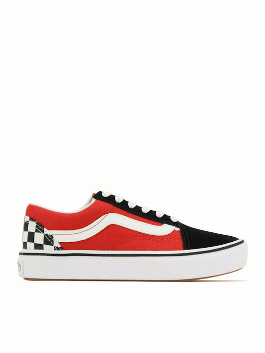 Old Skool Checkerboard Kids Sneakers Red