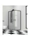 Karag Efe 100 NR-10 Cabin for Shower with Sliding Door 80x140x190cm Clear Glass Nero