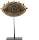 InTheBox The Eye Tischplatte Glücksbringer Brenner Gold aus Metall 18.5x6.5cm 1Stück