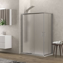 Karag New Flora 100 Kabine für Dusche mit Schieben Tür 70x140x180cm Stoff