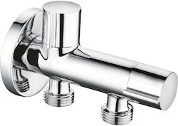 Interflex Double Valve Comutator Bidet Argintiu Interflex Double Valve Comutator Bidet Argintiu
