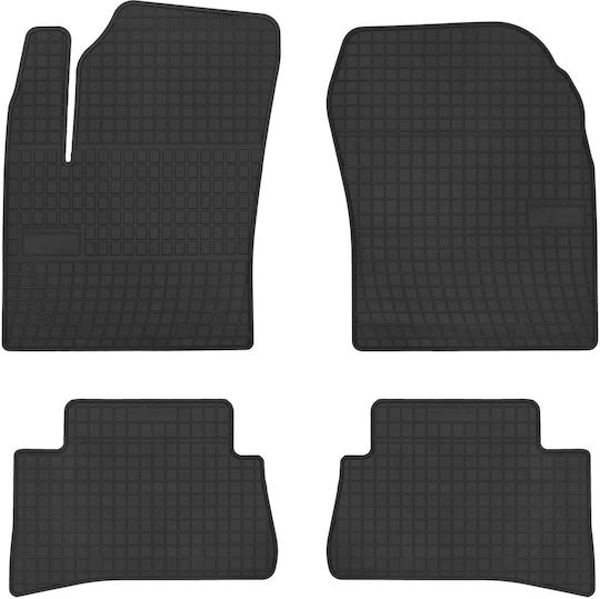 Frogum Set of Front and Rear Mats 4pcs Tray Type for Toyota C-HR 2016 Black