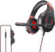 Ovleng OV-P7 Over Ear Gaming Headset με σύνδεση 3.5mm Black/Red