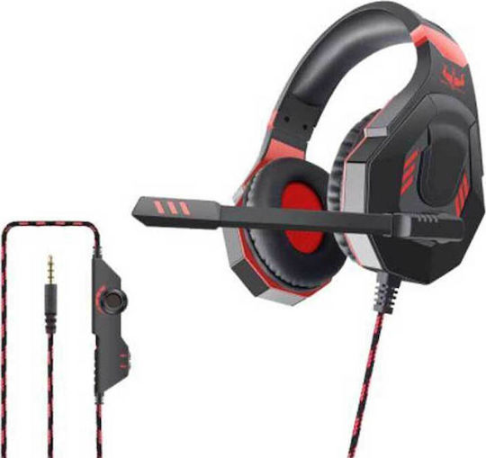 Ovleng OV-P7 Over Ear Gaming Headset with Connection 3.5mm Black/Red