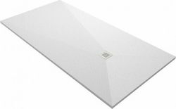 Karag Rectangular Artificial Stone Shower Bianco Pietra 70x140x2.5cm