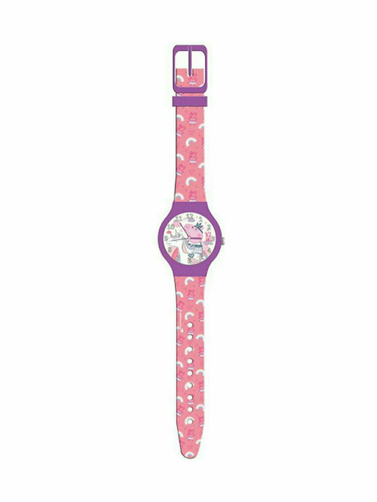 Διακάκης Παιδικό Αναλογικό Ρολόι 32mm Peppa Pig Ροζ