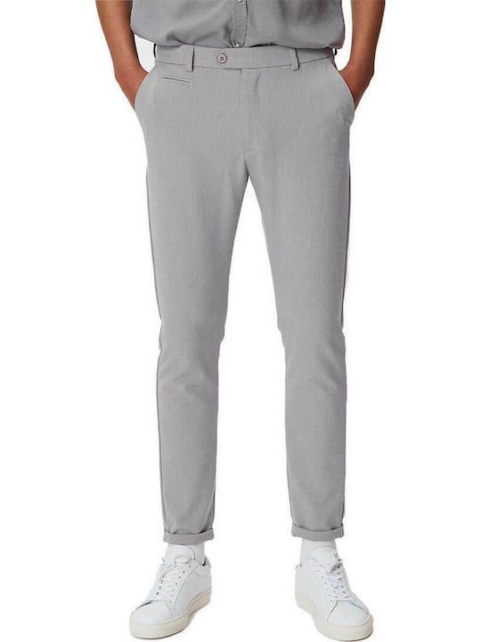 Les Deux Men's Chino Elastic Trousers Slim Fit Gray