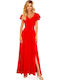 Numoco Maxi Dress for Wedding / Baptism Red