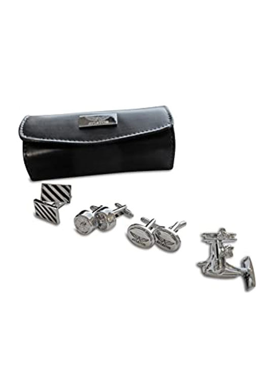 Aviator AVJ3816 Manschettenknöpfe aus Silber