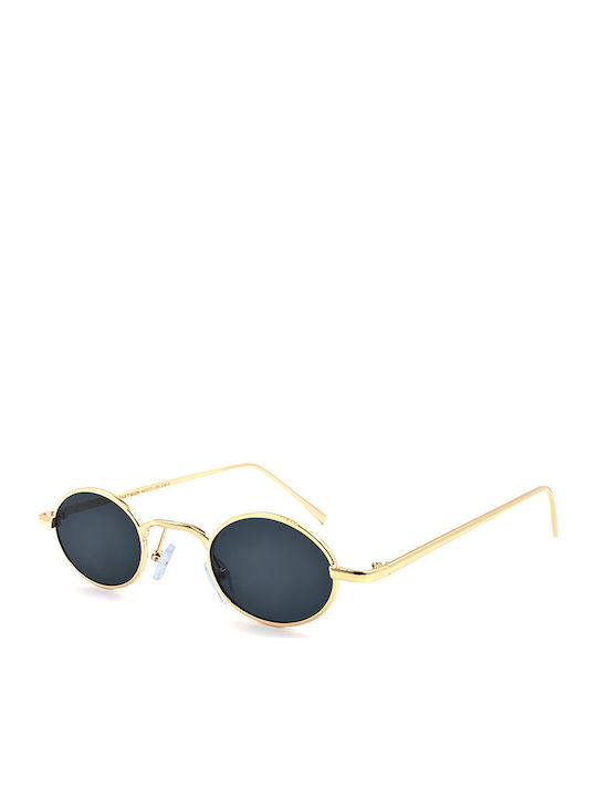 Awear Matteo Women's Sunglasses with Gold Metal Frame and Blue Lenses