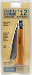 Opinel Νo.12 Carbon Pocket Knife Brown with Blade made of Carbon Steel