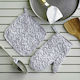 Melinen Kitchen Glove & Pot Holder Set Fabric Gray 2pcs