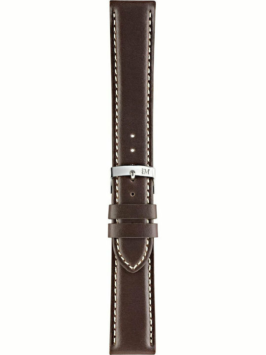 Morellato Rodius Δερμάτινο Λουράκι Καφέ 18mm